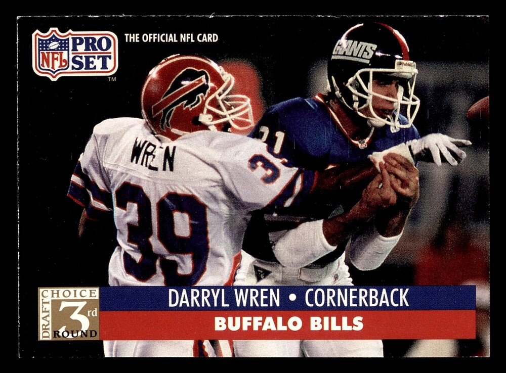 1991 Pro Set #811 Darryl Wren Football Card Buffalo Bills Cornerback
